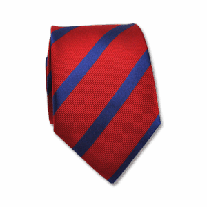 Rood blauwe streep stropdas