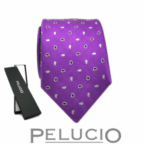 Lila paisley stropdas van pelucio