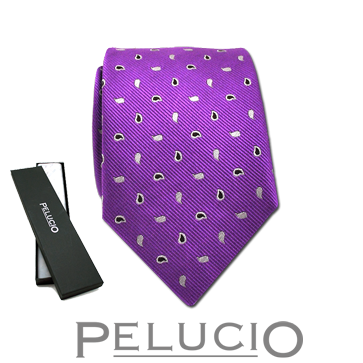Lila paisley stropdas van pelucio