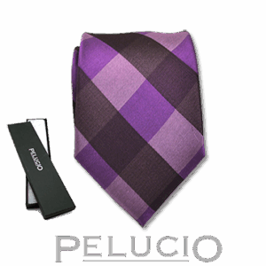 Paarse ruit stropdasvan Pelucio