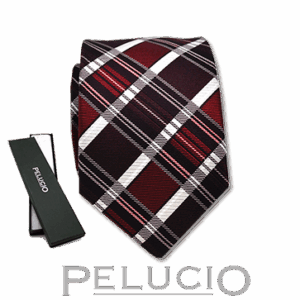 Rood witte ruit stropdas