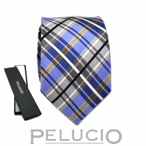 Blauw bruine stropdas van Pelucio