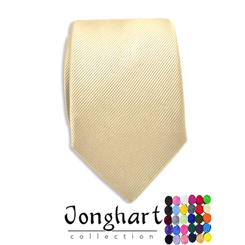 Effen champagne kleurige stropdas