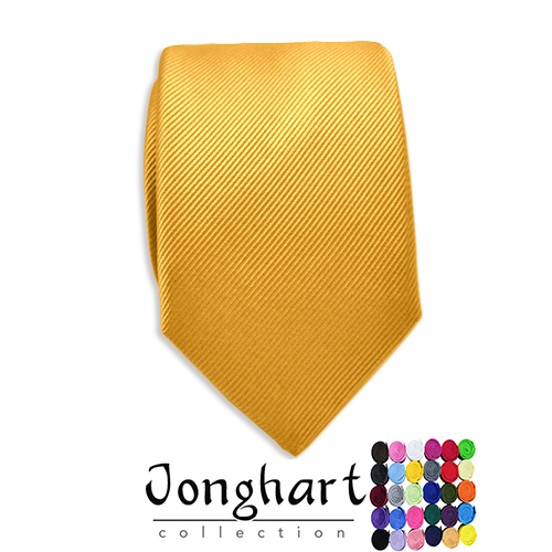 Goudkleurige effen stropdas