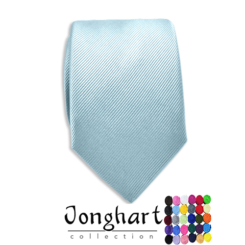 Lichtblauwe effen stropdas