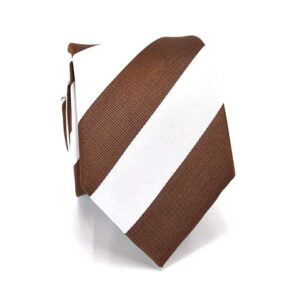 Bruine streep stropdas