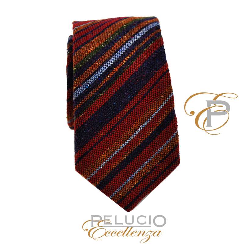 Fraai rood oranje wollen stropdas