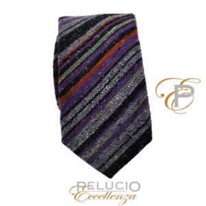 Mooie grijs lila wollen stropdas