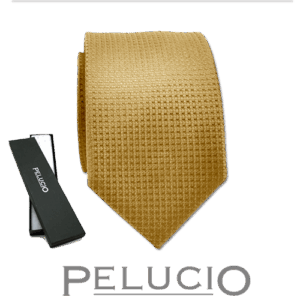 Goedkleurige effen stropdas van pelucio