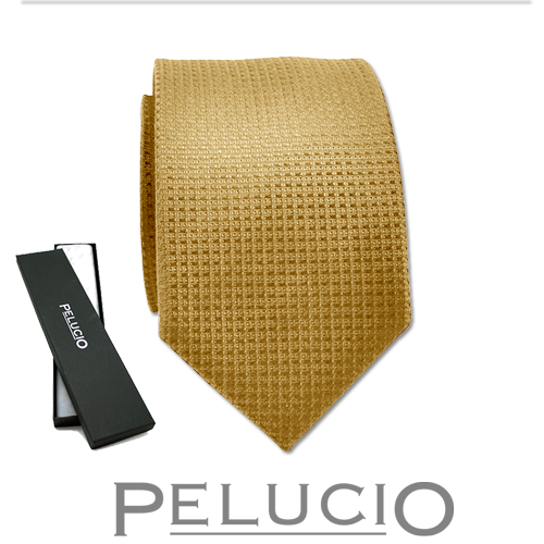 Goedkleurige effen stropdas van pelucio