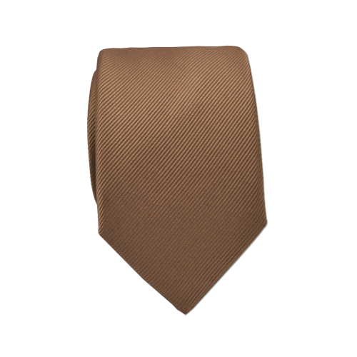 Hazelnoot effen stropdas