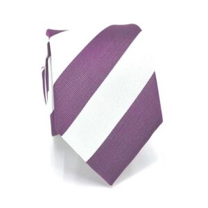 Paars witte streep stropdas
