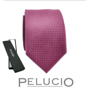 Magenta effen stropdas van pelucio
