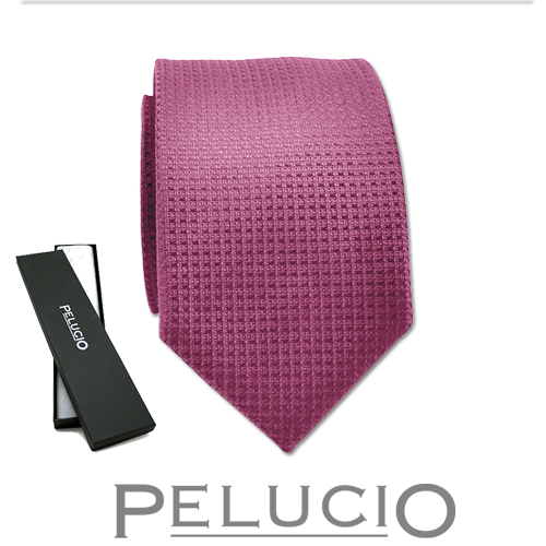 Magenta effen stropdas van pelucio