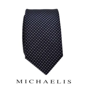 Navy spikkel fantasie stropdas van Michaelis
