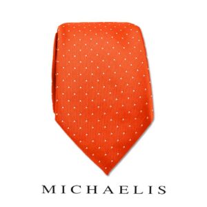 Oranje stippen stropdas van Michaelis