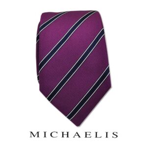 Paars blauwe streep stropdas van Michaelis