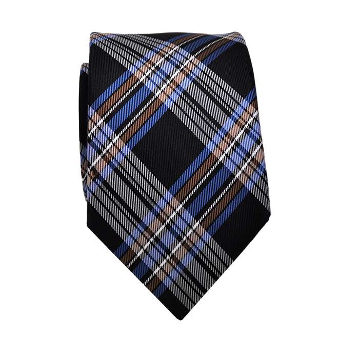 Zwarte ruit stropdas van Jonghart